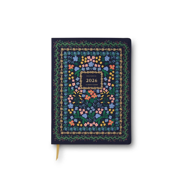 Rifle Paper Co. Planner 2026 Wildwood 12-Month Embroidered Bookbound Planner