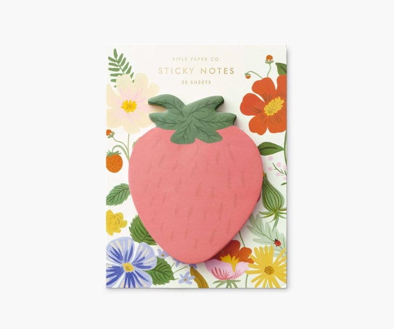 Rifle Paper Co. Sticky Notes Strawberry Sticky Notes