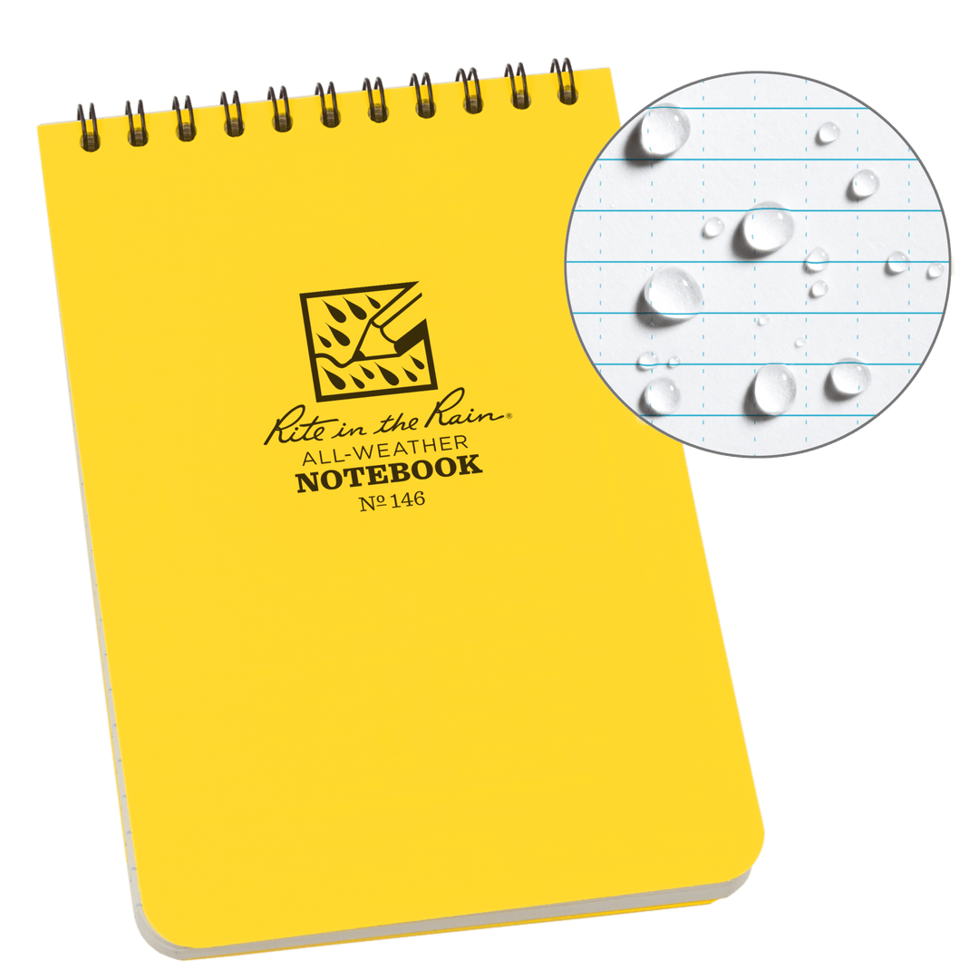 Rite in the Rain Notebooks & Notepads Green Rite in the Rain 4" x 6" Top-Spiral Notebook
