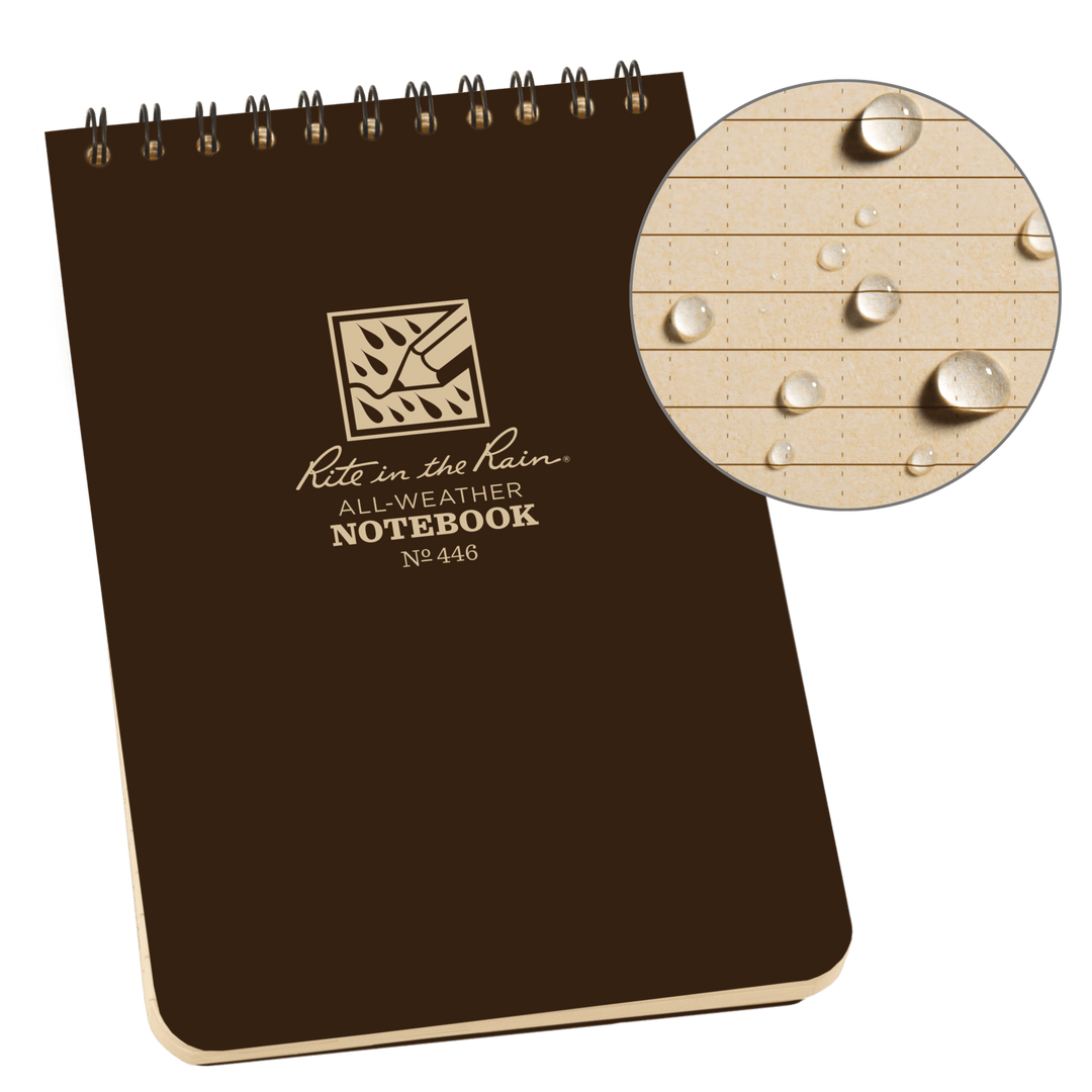 Rite in the Rain Notebooks & Notepads Green Rite in the Rain 4" x 6" Top-Spiral Notebook