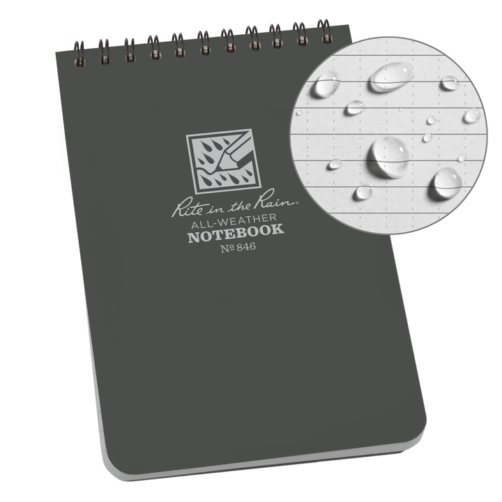 Rite in the Rain Notebooks & Notepads Green Rite in the Rain 4" x 6" Top-Spiral Notebook