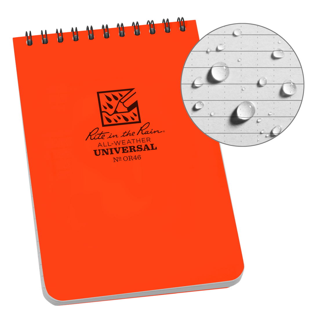 Rite in the Rain Notebooks & Notepads Green Rite in the Rain 4" x 6" Top-Spiral Notebook