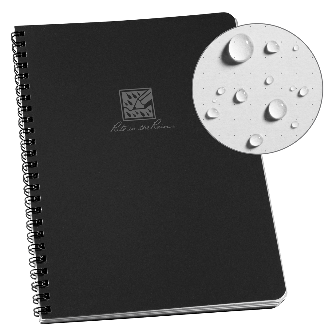 Rite in the Rain Notebooks & Notepads Green Rite in the Rain 6.625" x 8.5" Dot Grid Side Spiral Notebook