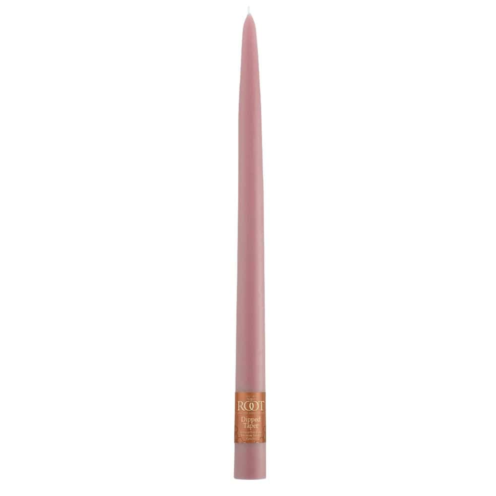 Root Candles Candles 12" / Dusty Rose Dipped Taper Candles