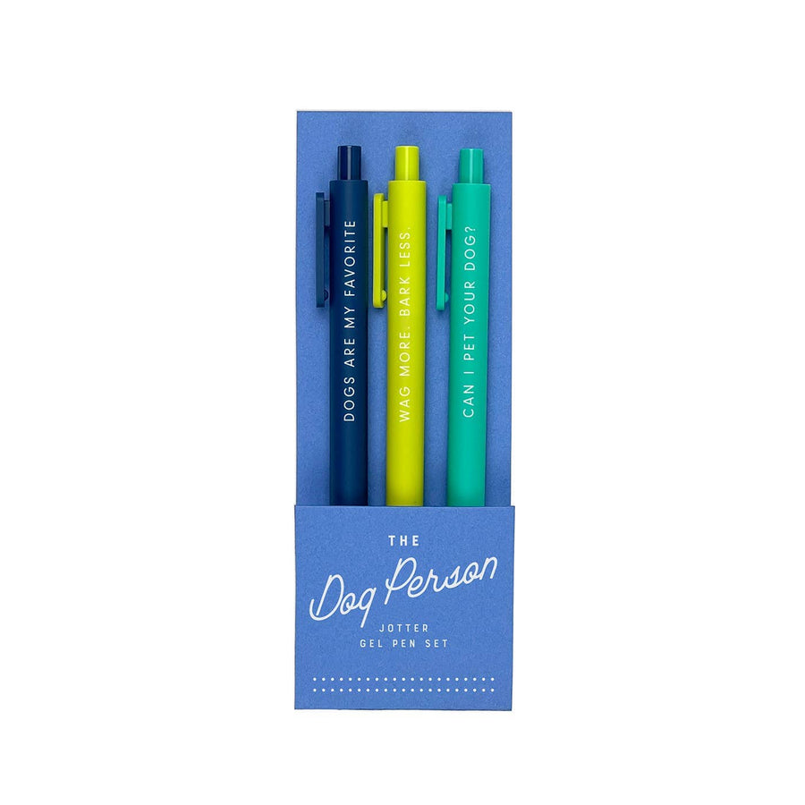 Ruff House Print Shop Pens The Dog Person Jotter Gel Pen: Set of 3