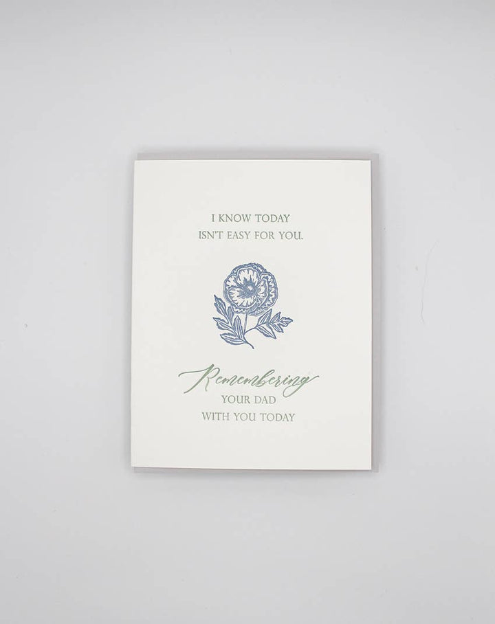 Rust Belt Love Paperie Card Remembering Your Dad With You Today Letterpress Card