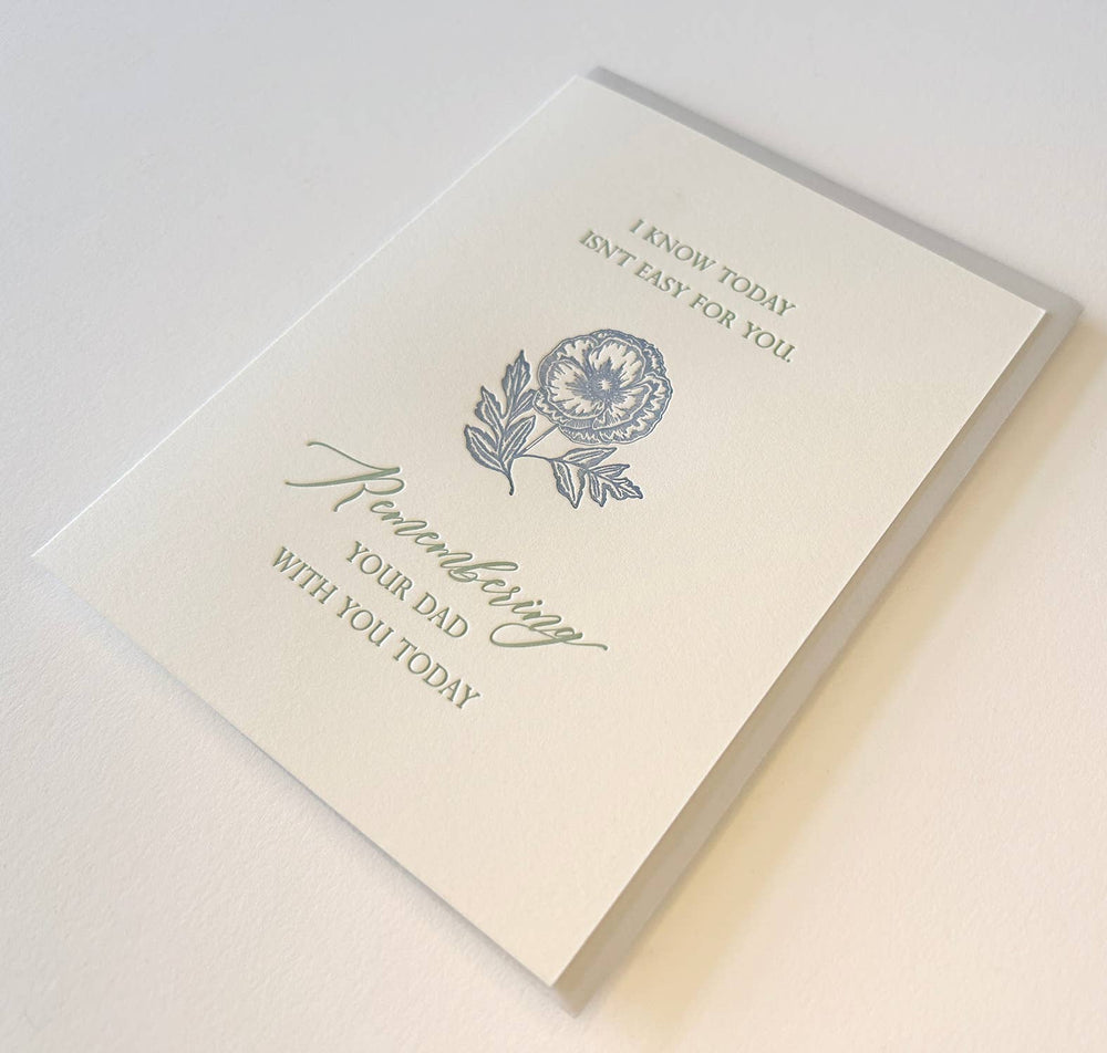 Rust Belt Love Paperie Card Remembering Your Dad With You Today Letterpress Card