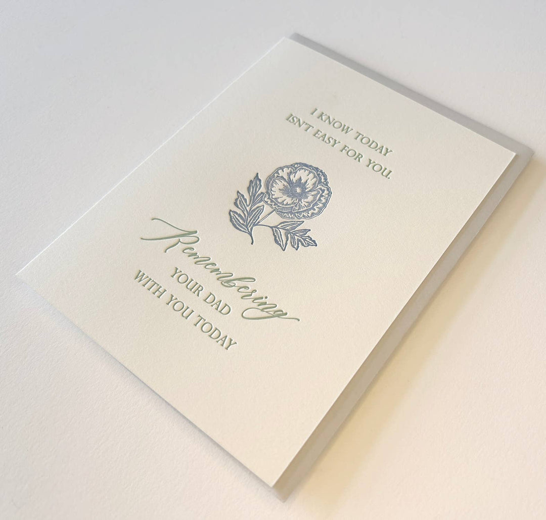 Rust Belt Love Paperie Card Remembering Your Dad With You Today Letterpress Card
