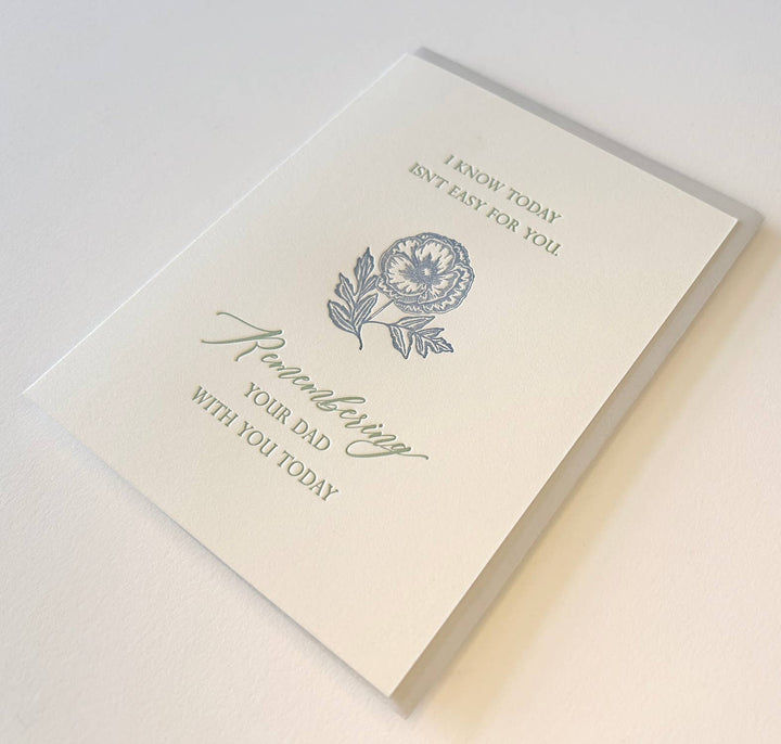 Rust Belt Love Paperie Card Remembering Your Dad With You Today Letterpress Card