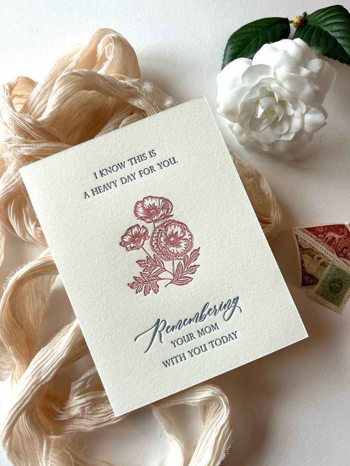 Rust Belt Love Paperie Card Remembering Your Mom With You Today Letterpress Card