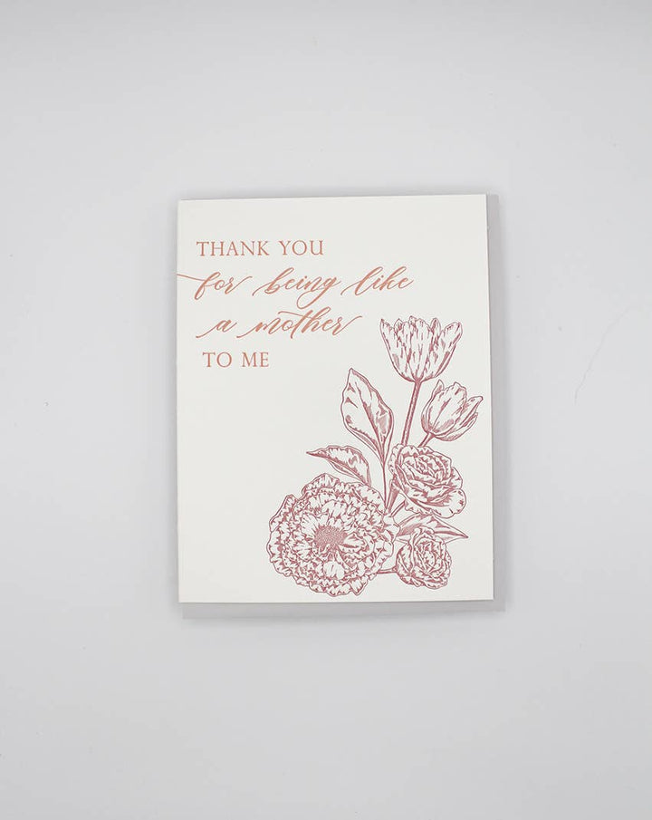 Rust Belt Love Paperie Card Thank You For Being Like A Mother To Me Letterpress Card