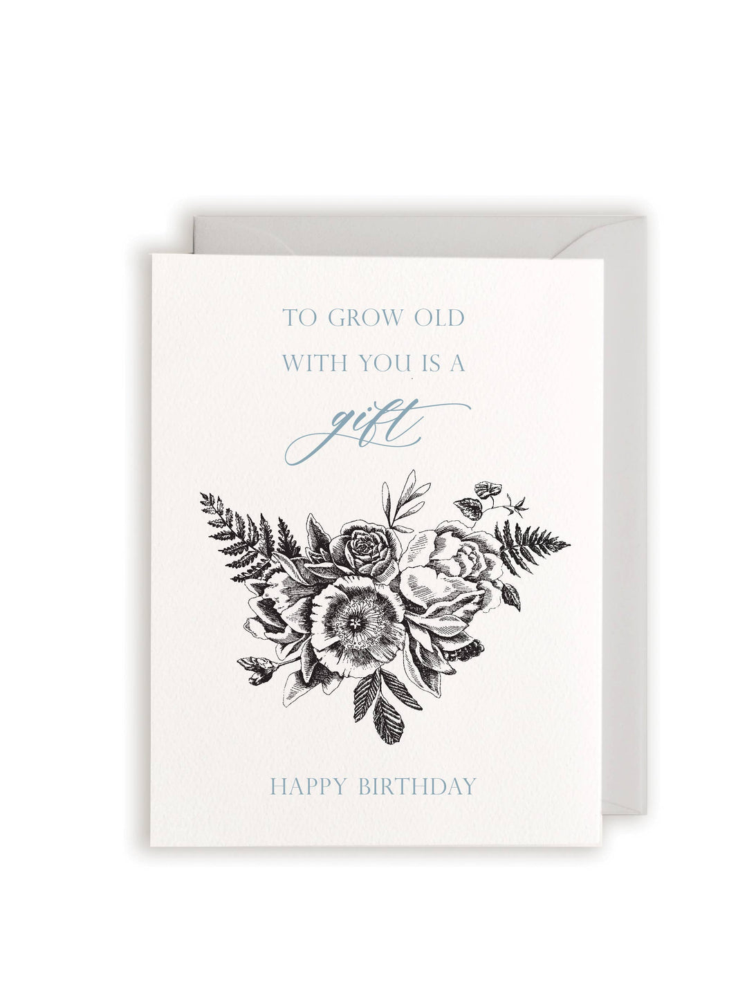 Rust Belt Love Paperie Card To Grow Old With You Is A Gift, Happy Birthday Card