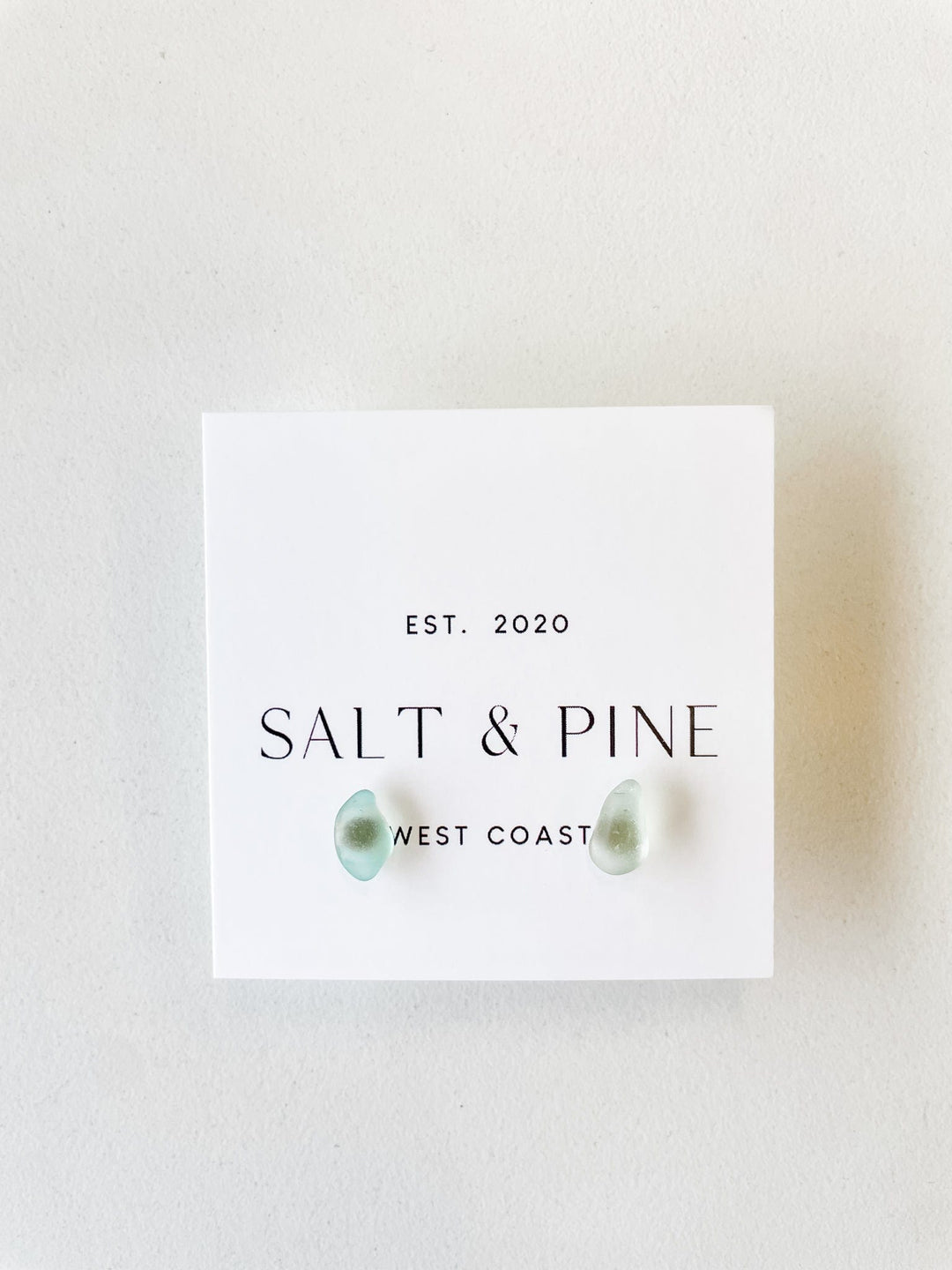 Salt + Pine Earrings One of A Kind Sea Glass Stud Earrings