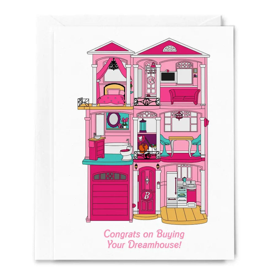 Sammy Gorin LLC Sticker Congrats On Buying Your Dreamhouse! Barbie Dreamhouse Card
