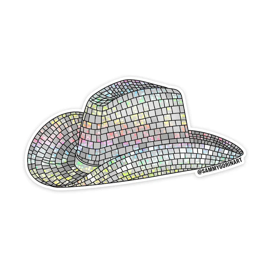 Sammy Gorin LLC Sticker Disco Ball Cowboy Hat Glitter Sticker