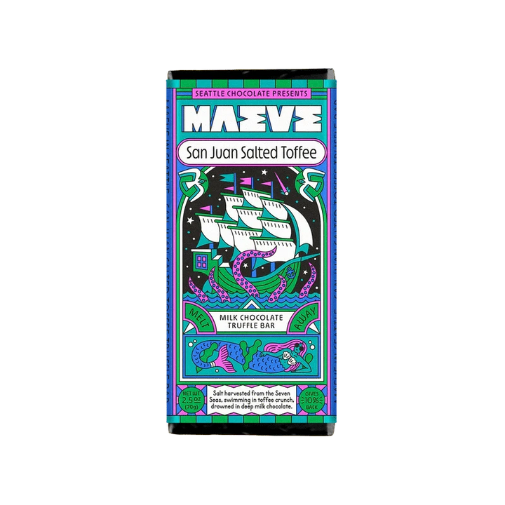 Seattle Chocolate Treats San Juan Salted Toffee Truffle Bar