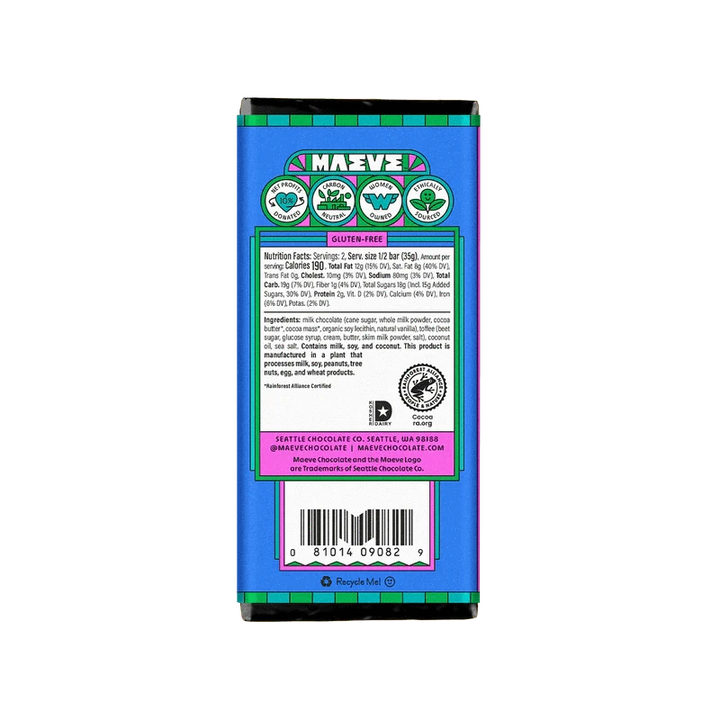 Seattle Chocolate Treats San Juan Salted Toffee Truffle Bar