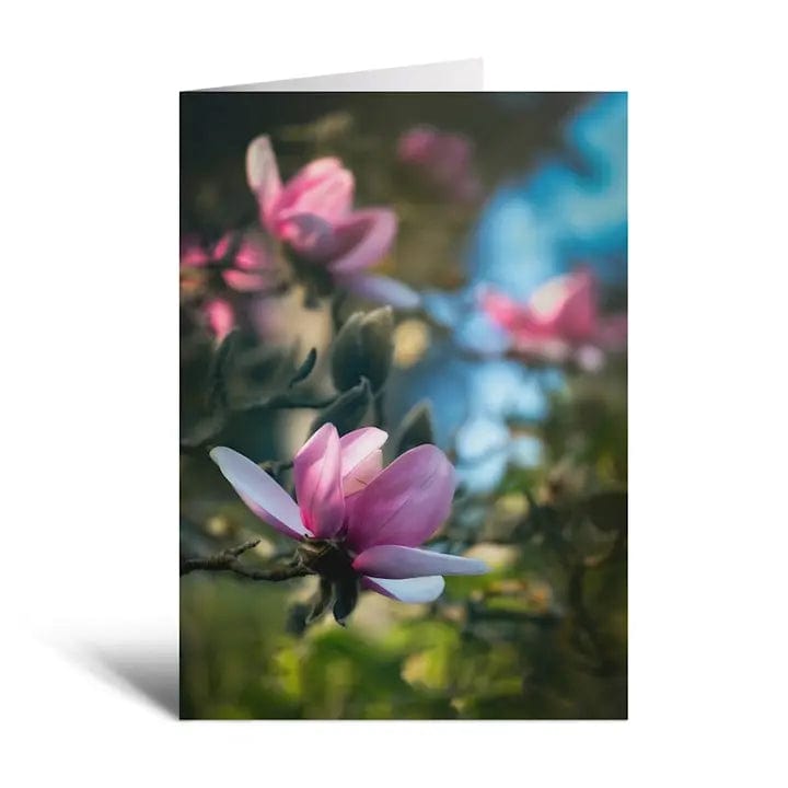 Sheryl's Virtual Garden Card Winter Magnolias Flower Greeting Card