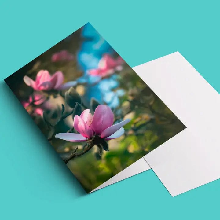 Sheryl's Virtual Garden Card Winter Magnolias Flower Greeting Card