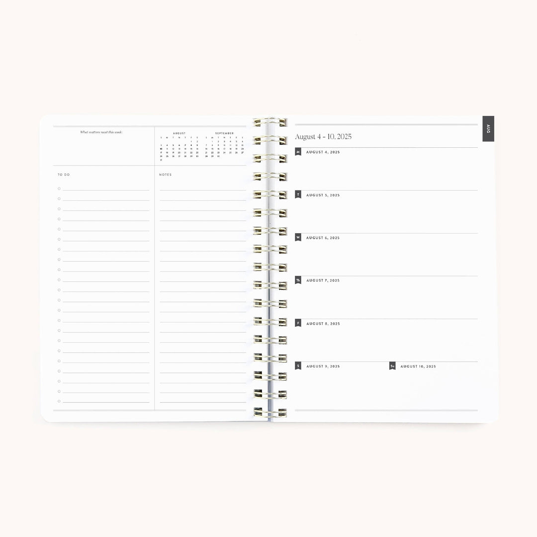 Simplified by Emily Ley paper 2025-2026 Softcover Weekly Simplified Planner - Ivory Antelope