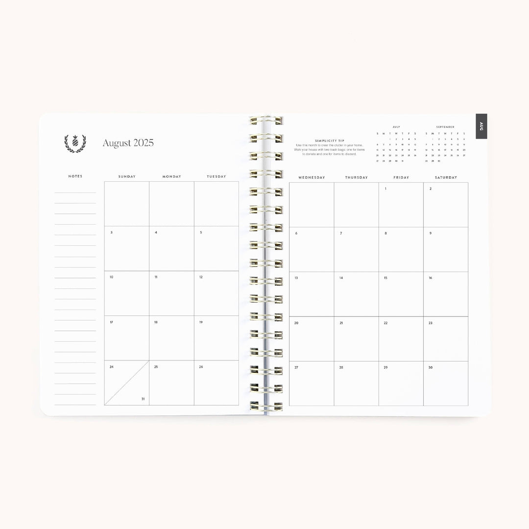Simplified by Emily Ley paper 2025-2026 Softcover Weekly Simplified Planner - Ivory Antelope