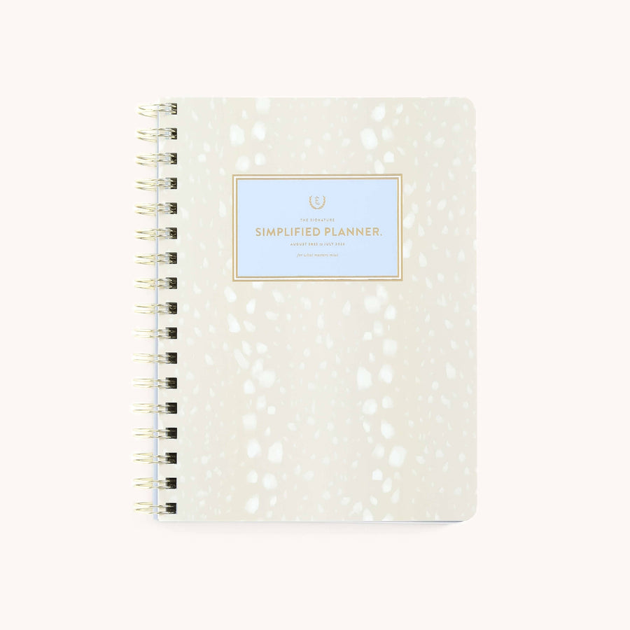 Simplified by Emily Ley paper 2025-2026 Softcover Weekly Simplified Planner - Ivory Antelope