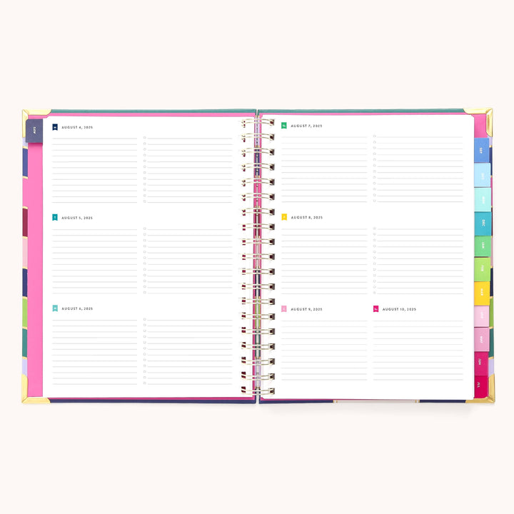 Simplified by Emily Ley paper 2025-2026 Spiral Weekly Simplified Planner - Rainbow Row