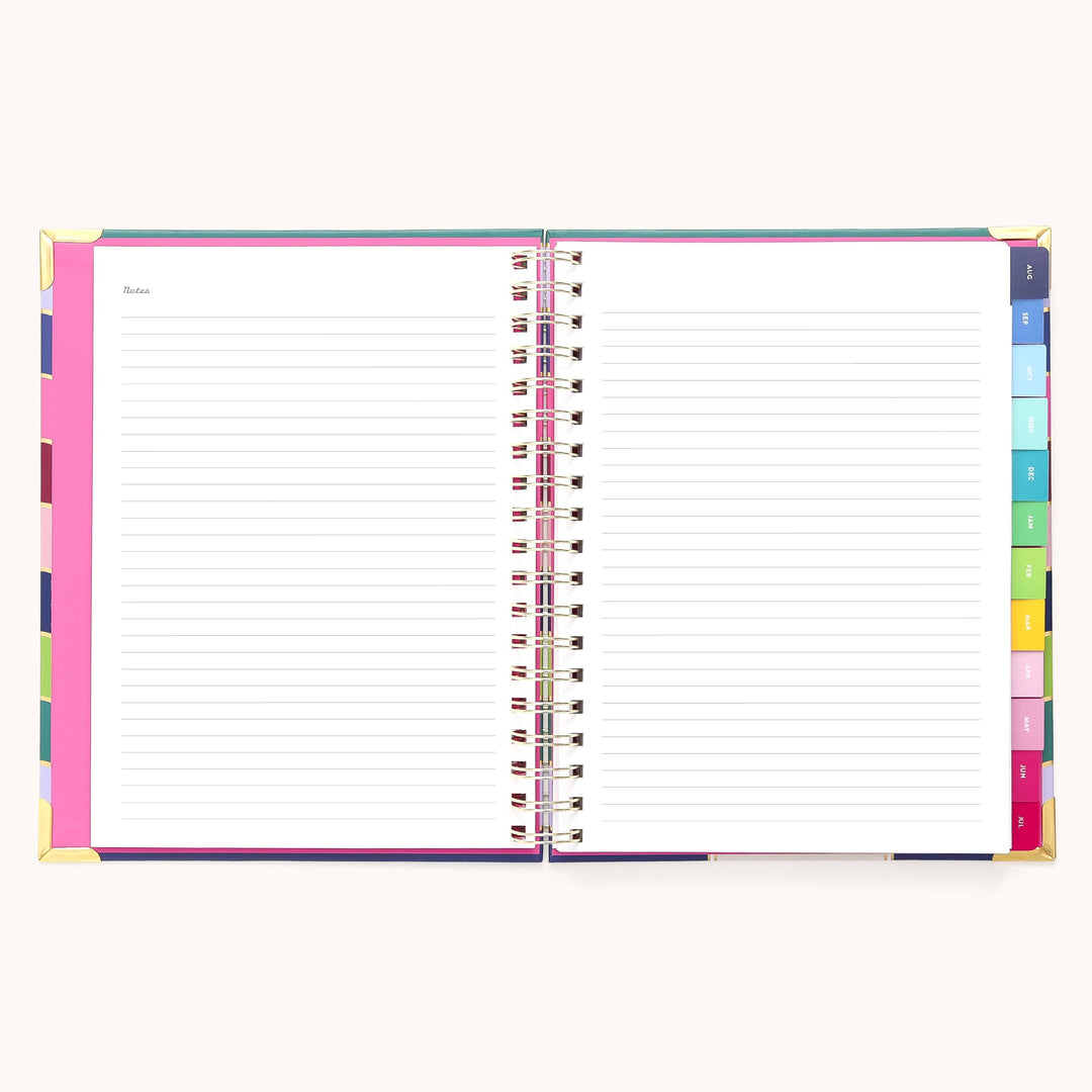Simplified by Emily Ley paper 2025-2026 Spiral Weekly Simplified Planner - Rainbow Row