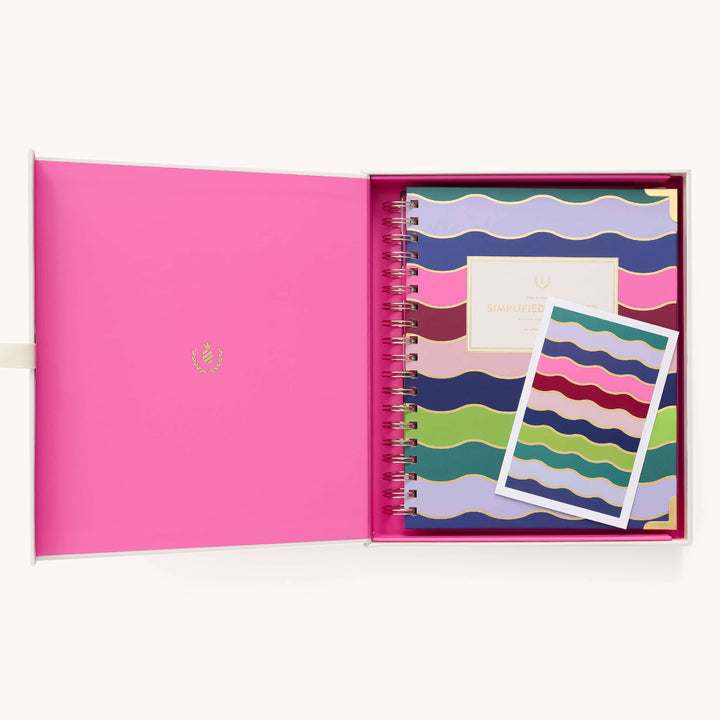 Simplified by Emily Ley paper 2025-2026 Spiral Weekly Simplified Planner - Rainbow Row