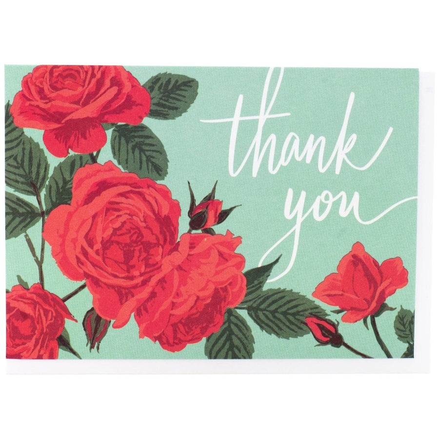 Smudge Ink Boxed Card Set Garden Rose Thank You Note Card Box of 10