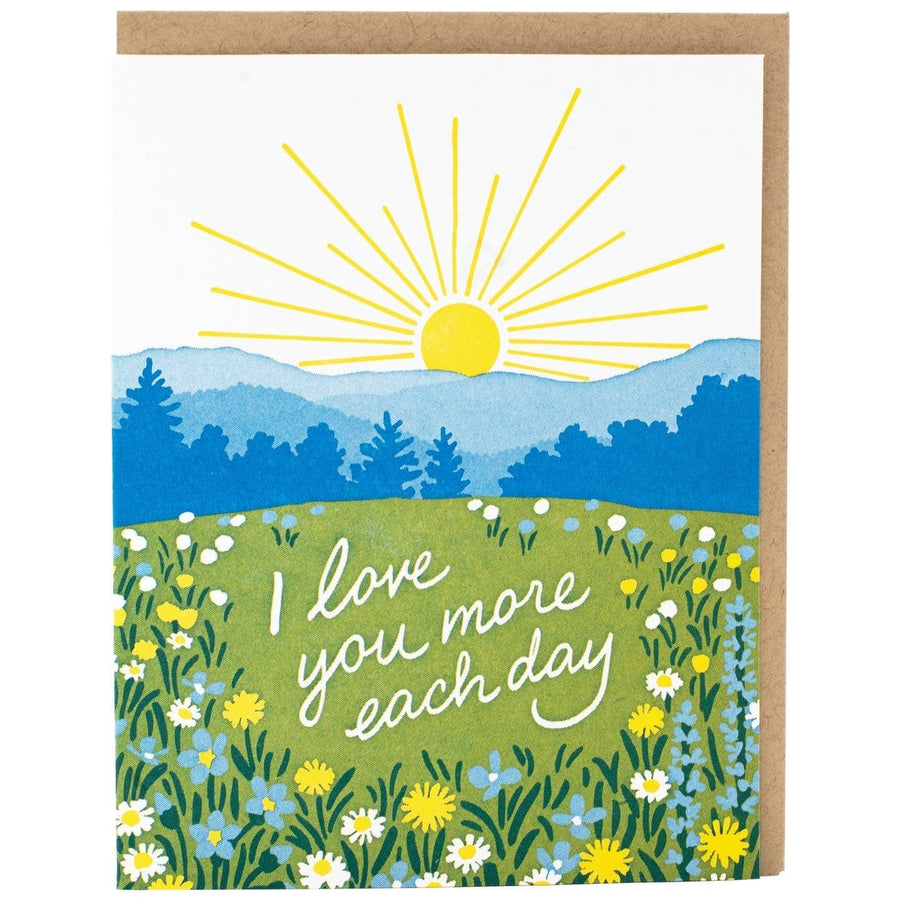 Smudge Ink Card Glorious Sunrise Love Card