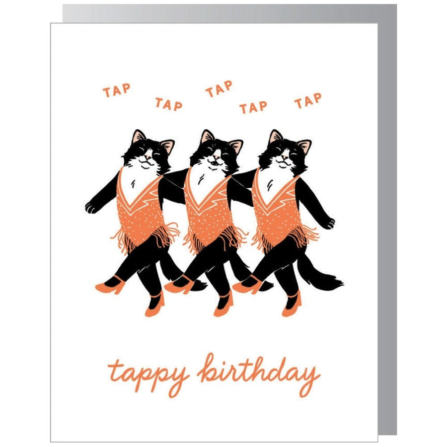 Smudge Ink Card Rock-Cats Birthday Card