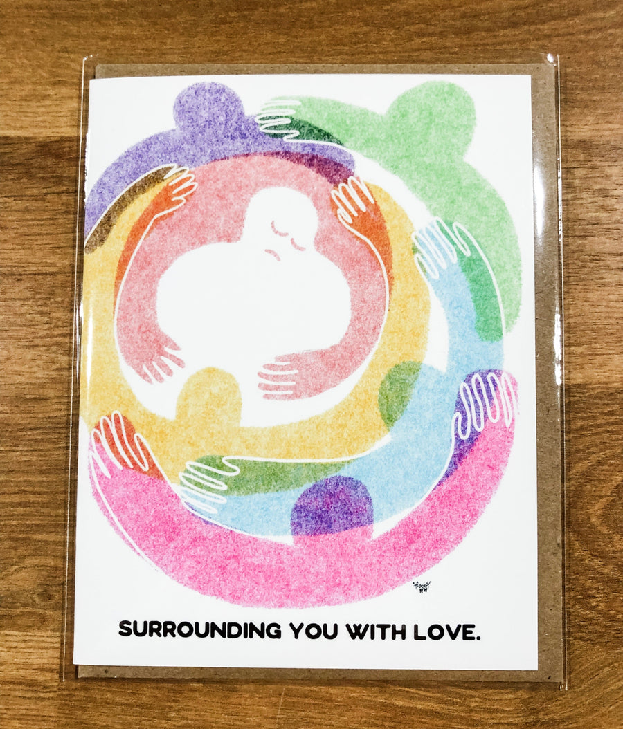 Snowday Press Card Surrounding You With Love Card