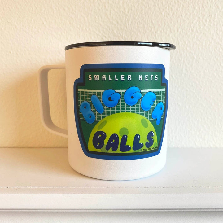 Snowday Press Sticker Smaller Nets Bigger Balls Pickle Ball Sticker