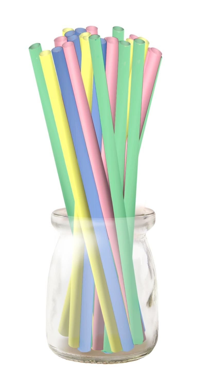 Sophistiplate Party Supplies Straw Compostable Assorted Colors