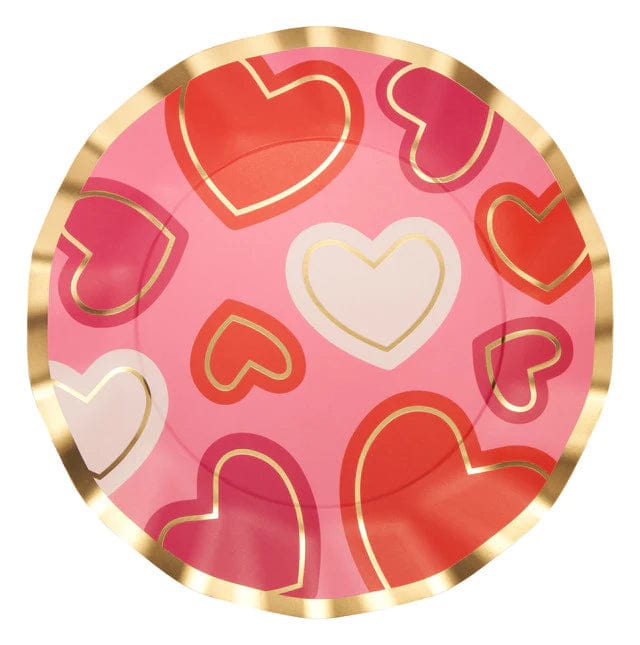 Sophistiplate Party Supplies Wavy Dinner Plate Love Notes/8pkg