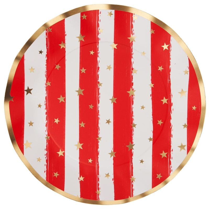 Sophistiplate Party Supplies Wavy Dinner Plate Patriotic Confetti