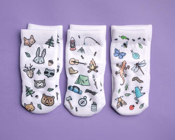 Squid Socks Socks 0-6M Squid Socks Camping Collection - 3 Pack Socks