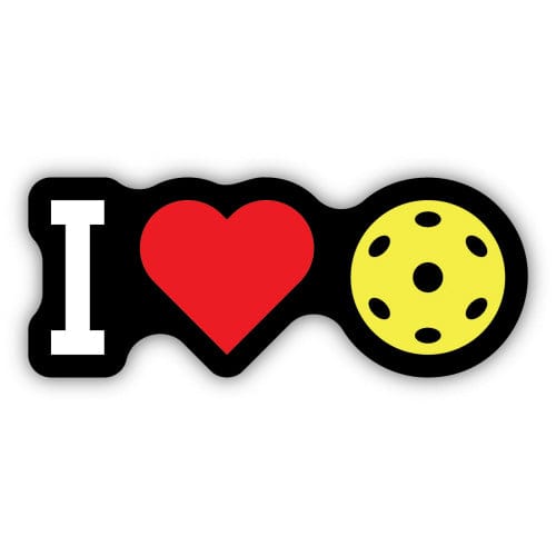 Pickleball Heart Sticker