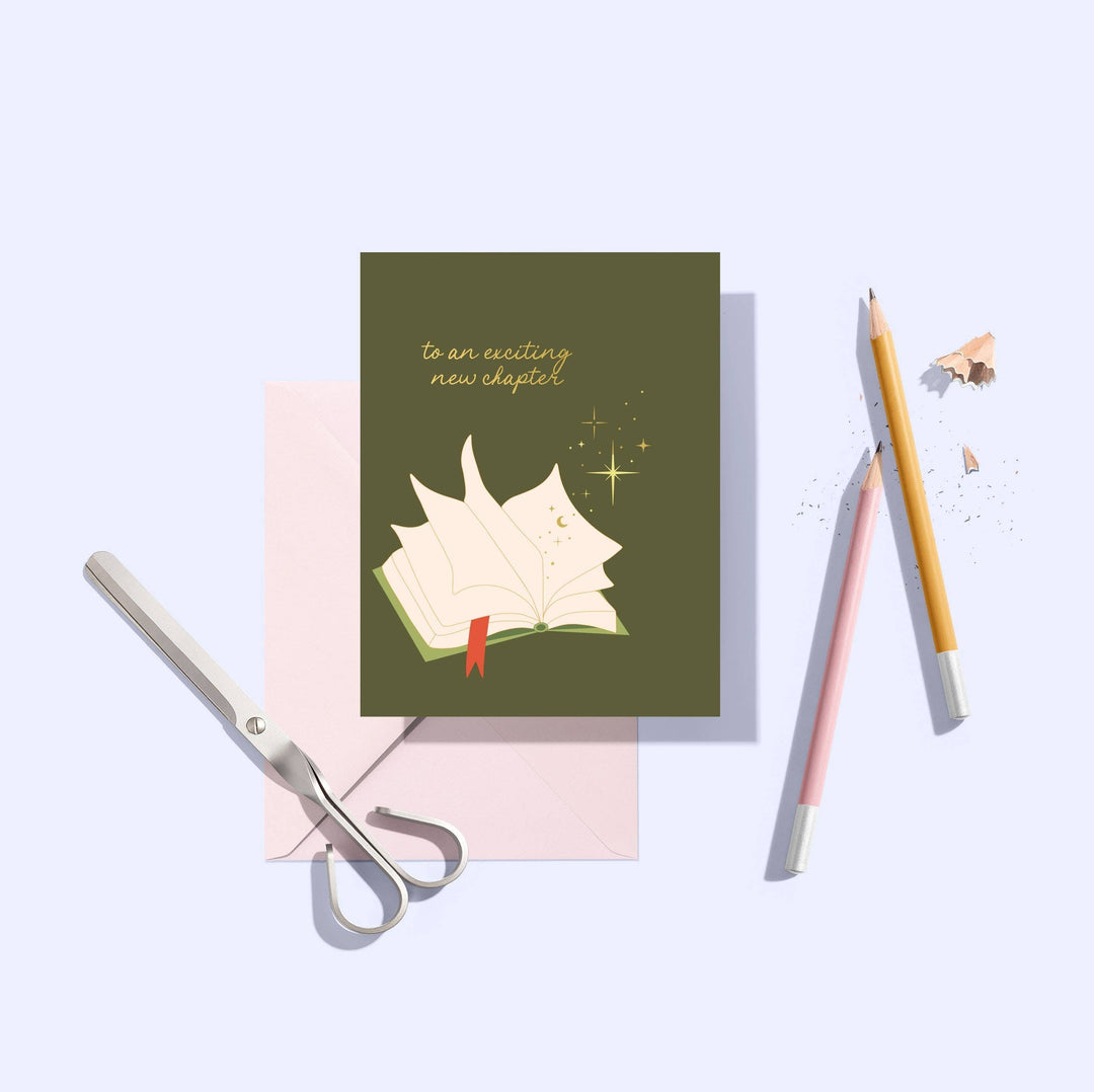 Sublime & Co. Cards To An Exciting New Chapter Book Illustration Card