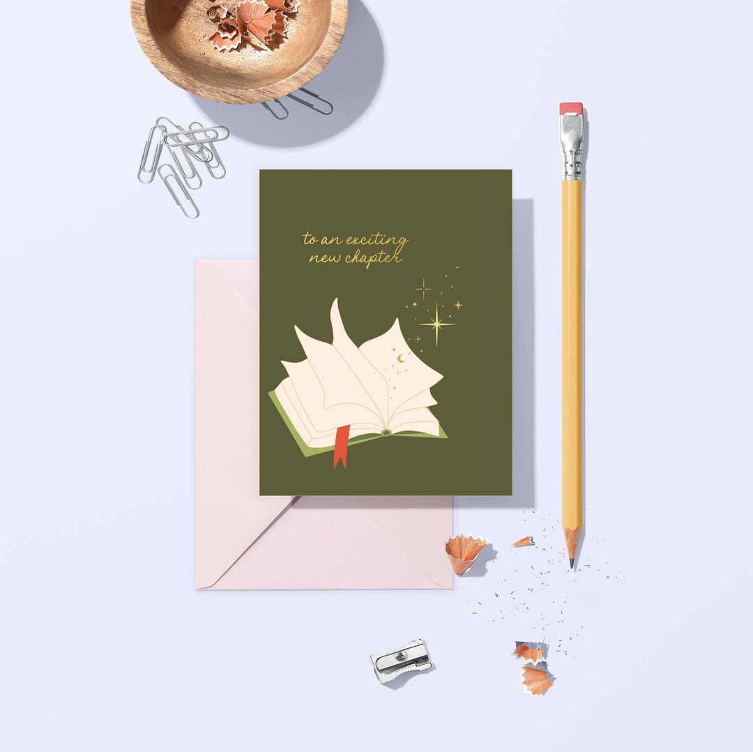 Sublime & Co. Cards To An Exciting New Chapter Book Illustration Card