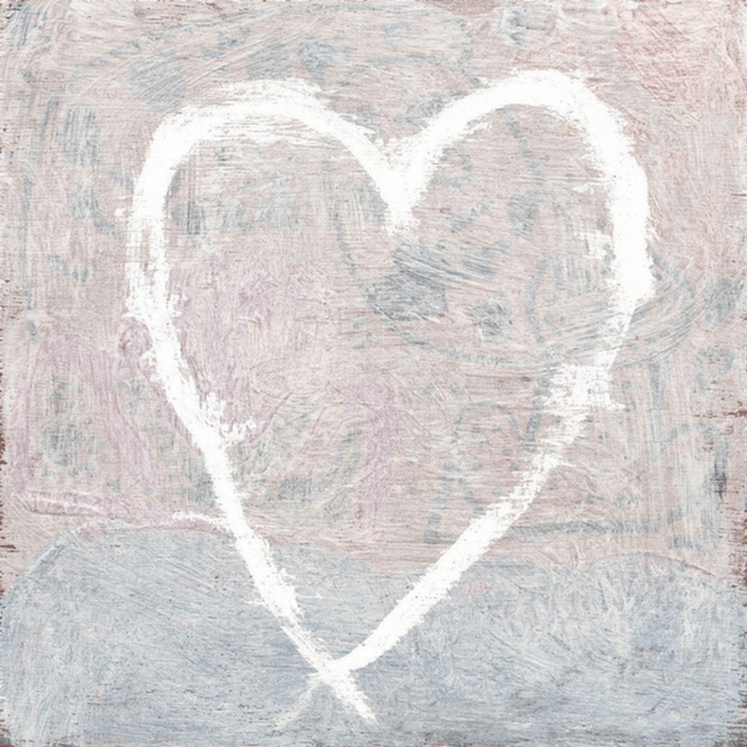 Sugarboo Decor White Heart - Gallery Wrap, 23x23