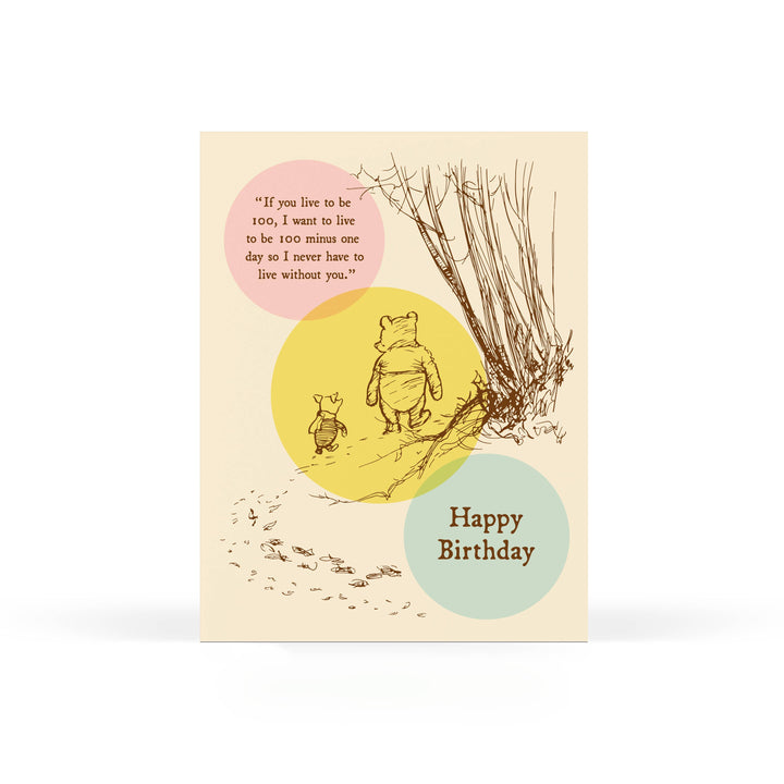 Sweet Bippy Press Card Pooh 100 Birthday Greeting Card