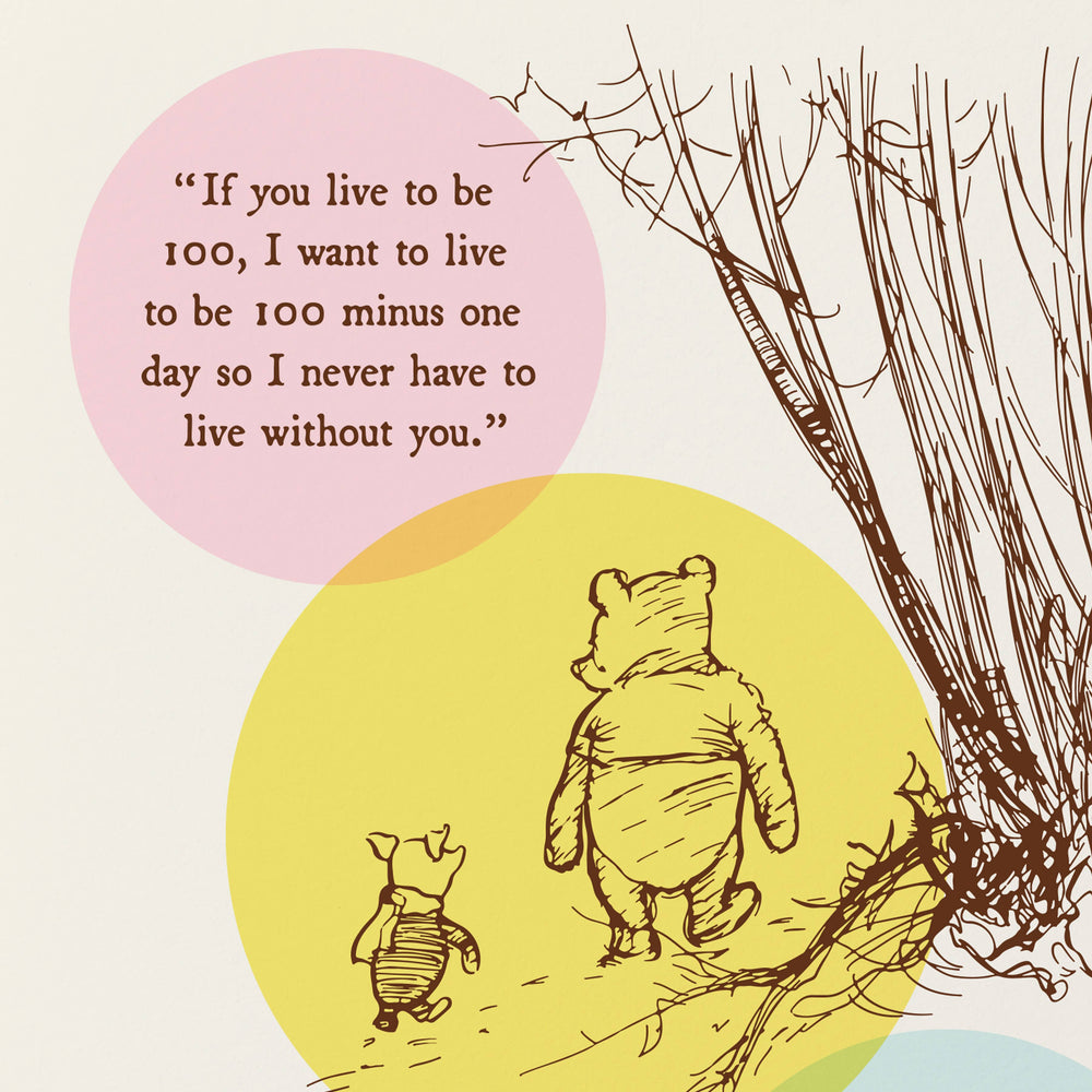 Sweet Bippy Press Card Pooh 100 Birthday Greeting Card