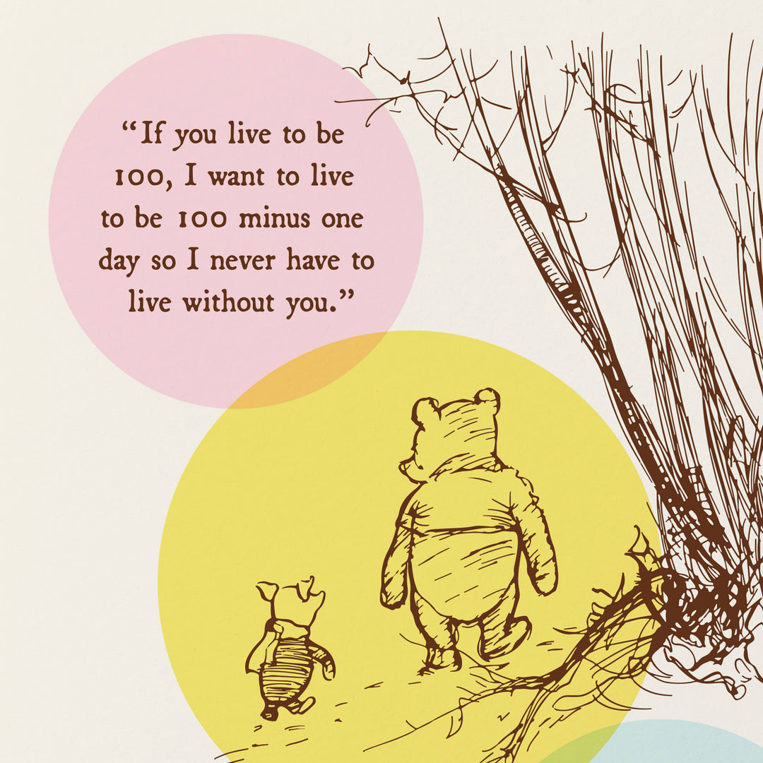 Sweet Bippy Press Card Pooh 100 Birthday Greeting Card