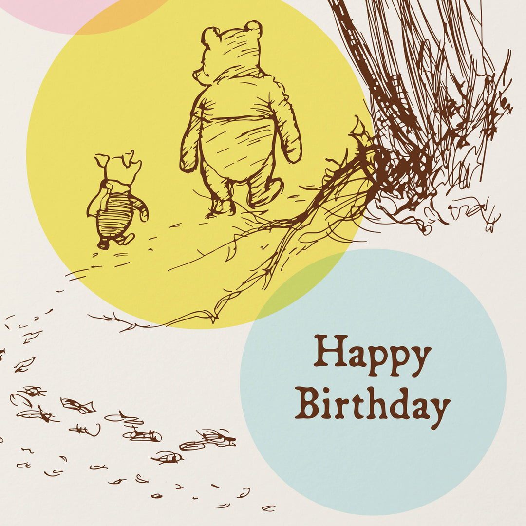 Sweet Bippy Press Card Pooh 100 Birthday Greeting Card