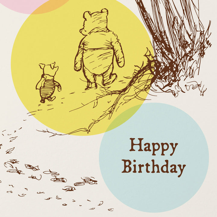 Sweet Bippy Press Card Pooh 100 Birthday Greeting Card