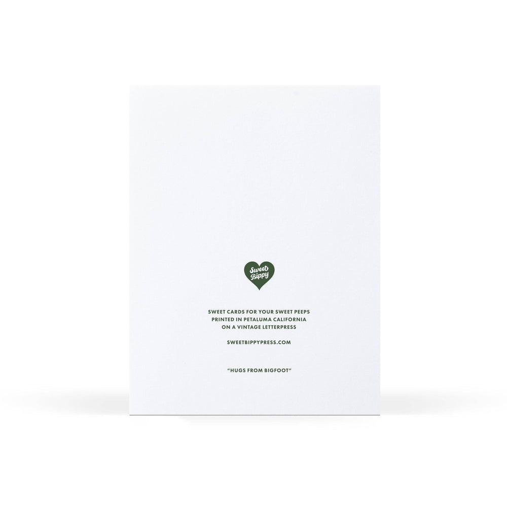 Sweet Bippy Press Cards Hugs from Bigfoot