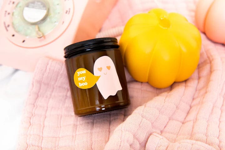Talking Out Of Turn Candle Halloween Candle Jar w/Lid - You My Boo