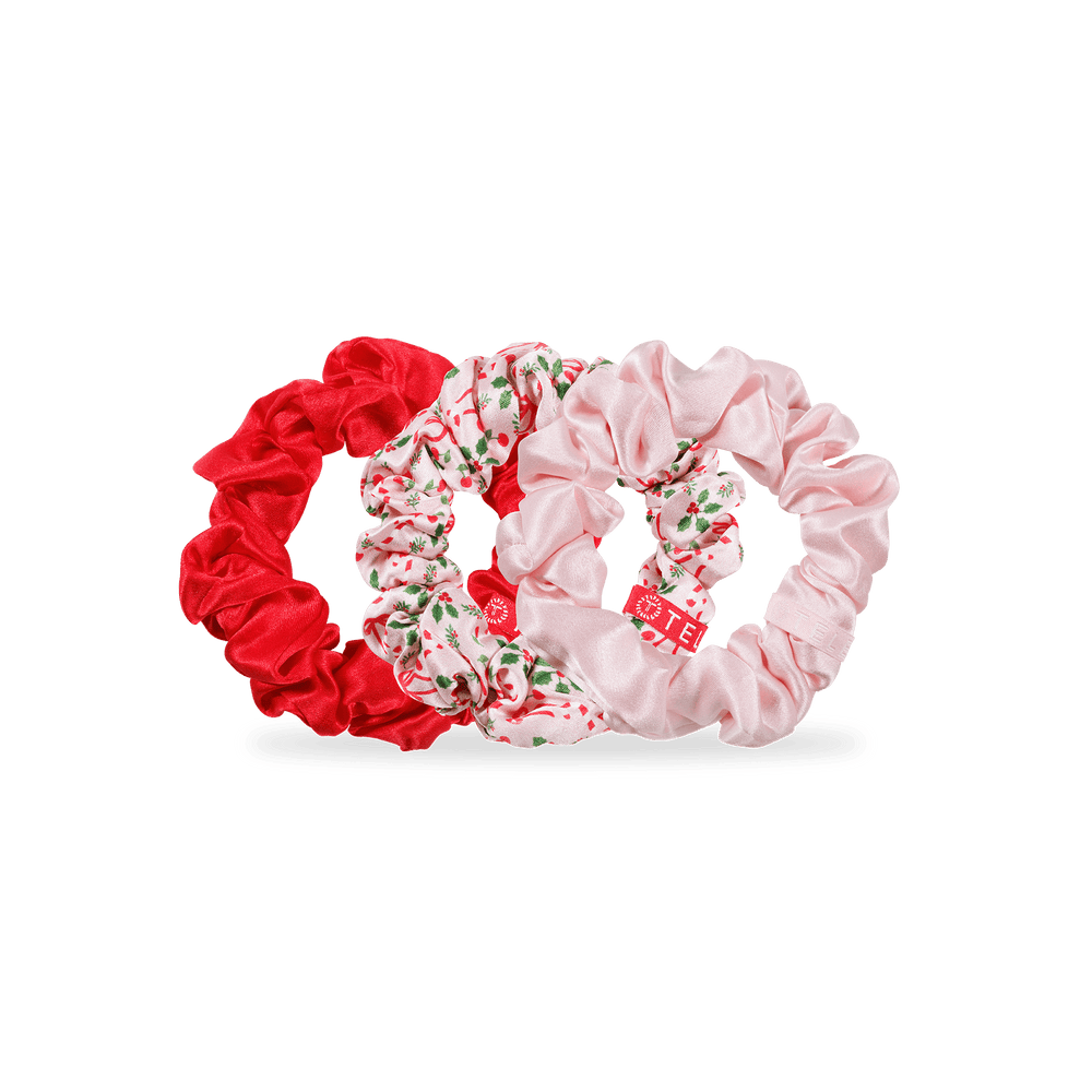 TELETIES Fashion Silk Hair Scrunchies | Large | Blushmas